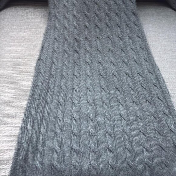 Calvin Klein Medium Gray Cable-Knit Sweater Dress with Buckle - Picture 3 of 8